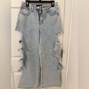 Unique Distressed Denim Jeans